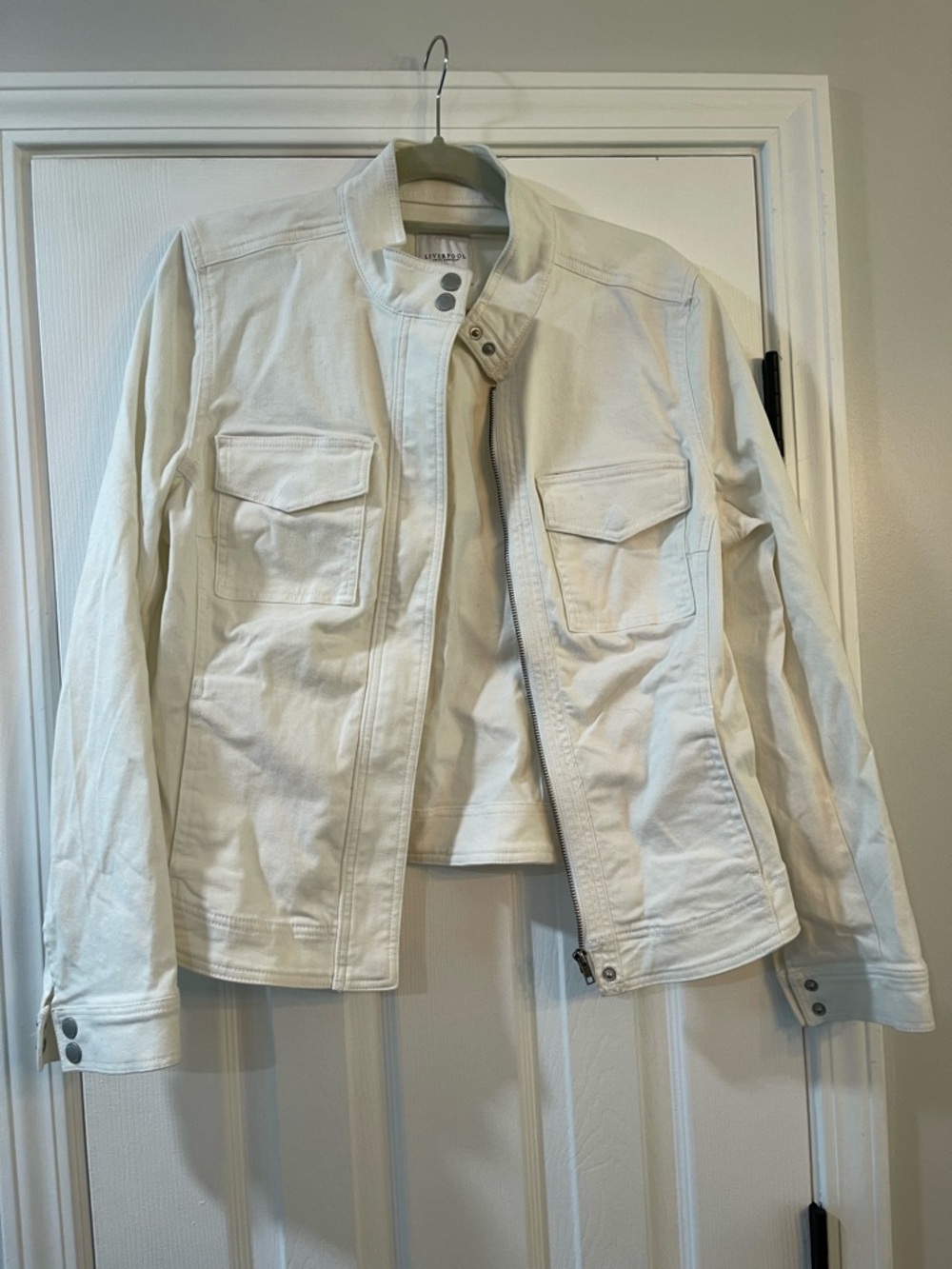 Liverpool Jeans Company White Utility Jean Jacket